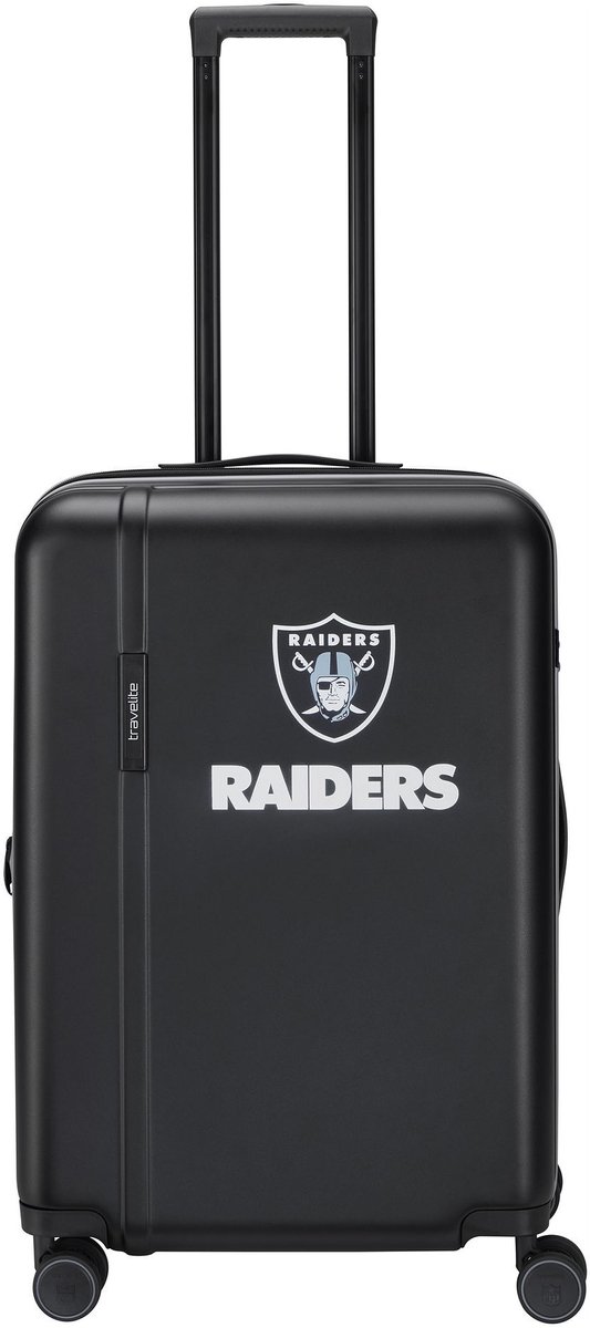 Travelite travelite x NFL 4 wielen Trolley M 67 cm met uitbreidingsplooi - Harde bagage - TSA slot - las vegas raiders