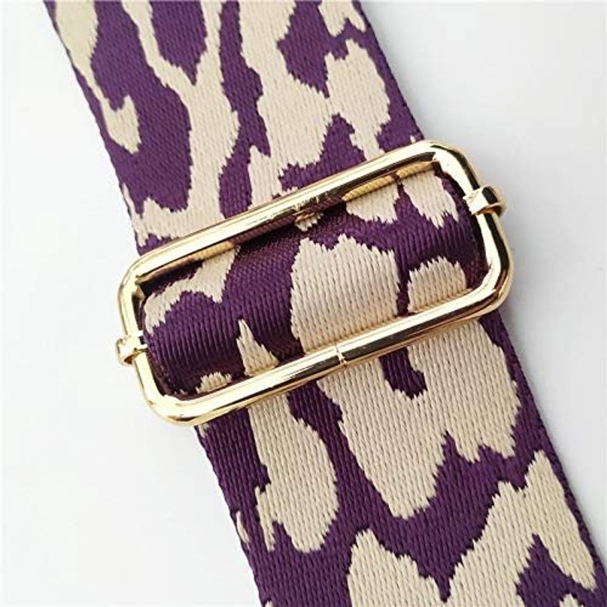 SnelShoppen - Verstelbare Schouderband voor Tassen, 80-130 cm, Leopardpatroon, 5 cm Brede Draagriem, DIY Accessoires voor Handtassen voor Vrouwen, Kha