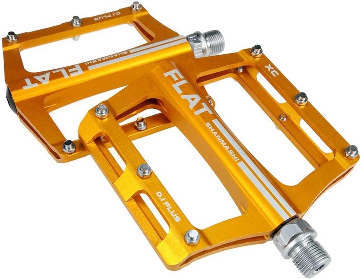 SnelShoppen - Aluminium Antislip Pedalen voor Fiets, Lichtgewicht MTB Pedalen met Cr-Mo Stalen As, Voor BMX en Mountainbike, Duurzaam en Corrosiebeste