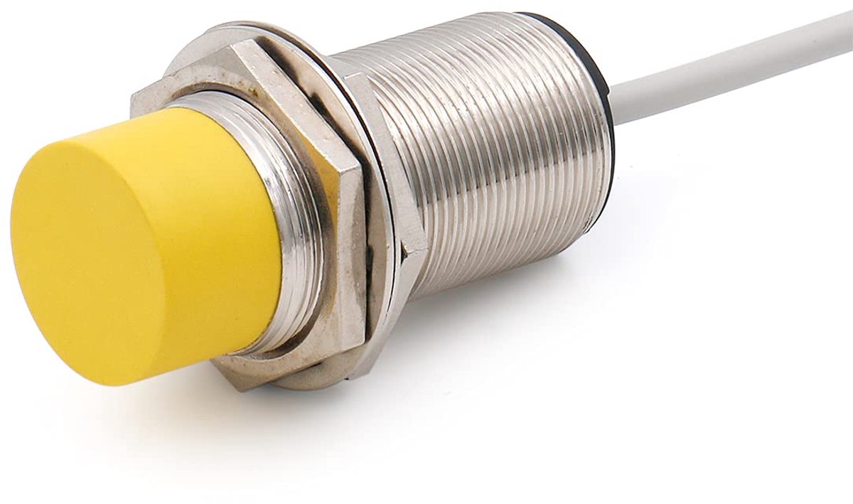 SnelShoppen - Inductieve Voedingssensor Schakelaar 15mm, NC PNP, 3-Draad, 10-30V, Voor Magnetisch Metaal, 200cm Snoer, CE Goedgekeurd