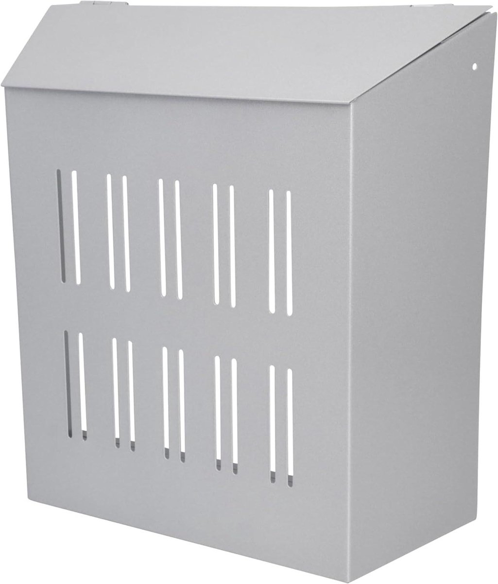 Postvanger - Brievenbak - Post Netjes Houden - Stijlvol Ontwerp - 345x352x120 mm - Zilver