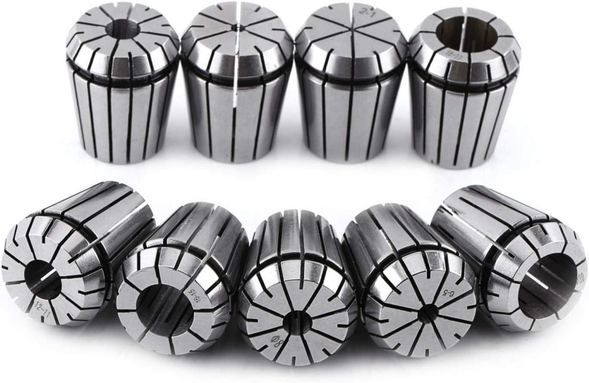SnelShoppen - 9-delige 2mm-20mm ER32 Collet Set voor CNC Freesmachine en Draaibank - Hoogwaardige veerstalen precisie, perfect voor graveren en bewerk