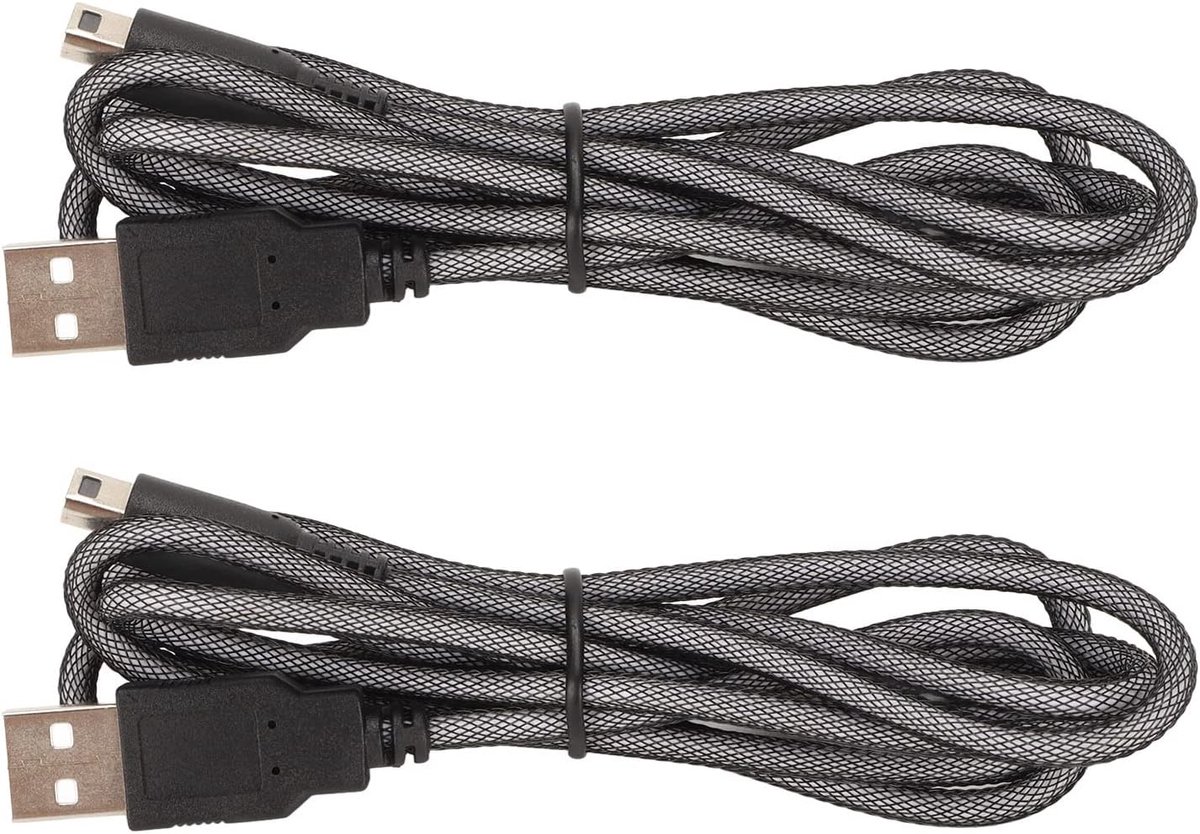 SnelShoppen - USB Oplaadkabel voor 3DS en 2DS - 2 Stuks 5ft Oplaadkabel voor New 2DS XL, NDSI, NDSI LL - Speel terwijl je laadt