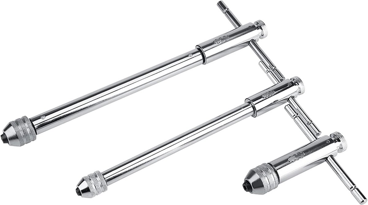 SnelShoppen - T-Handgreep Ratchet Tap Houder, Verstelbare T-Bar Handgreep Ratchet Tap Sleutel M3 M8 & M5 M12 Voor Tap & Draadset, Tap Reamer Tappen Ra