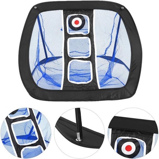 SnelShoppen - Golf Outdoor Oefennet - Vouwbaar en Draagbaar Golf Trainingsnet - Indoor en Outdoor Golf Doelnet - Ideaal voor Pitching en Schieten - Zw van Snelshoppen — afbeelding 3