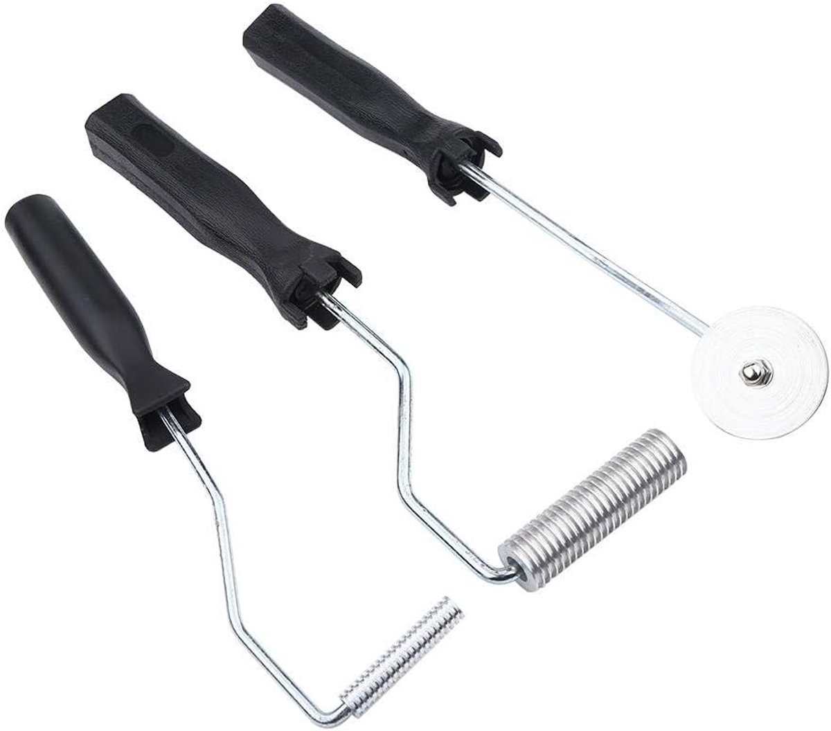 Aluminum Alloy Fiberglass Roller Brush Kit Bubble Paddle Tool Laminating Roller Kit For Frp Mold 3pcs/set - ShopVlot