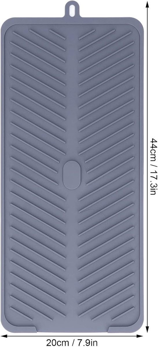 SnelShoppen - Vouwbare Afvoermat 44x20CM Silicone Afvoerbord Mat Keuken Antislip Waterdicht Voor Natuurlijk Drogen van Borden en Groenten