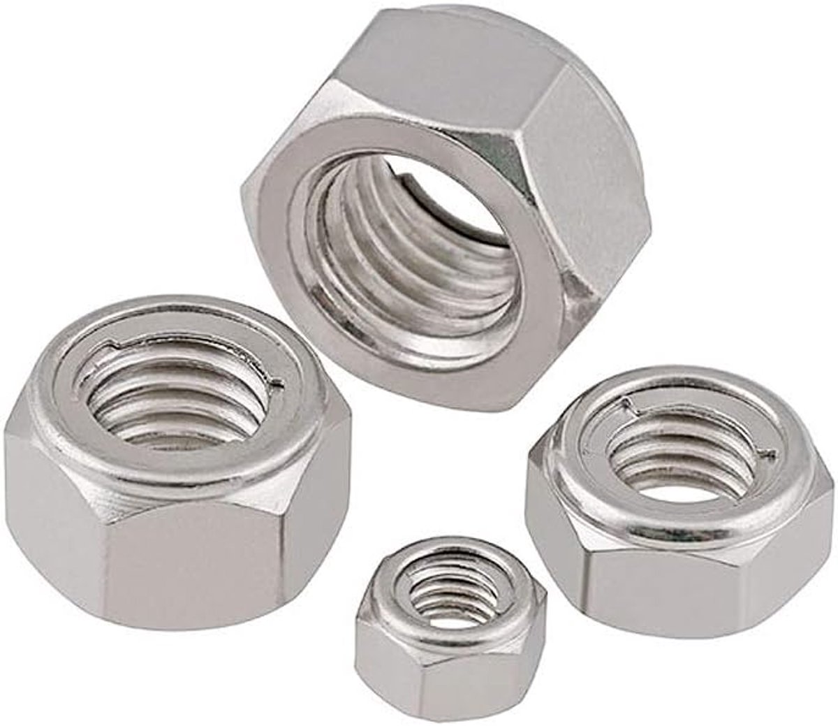 SnelShoppen - M2-M20 Slotmoeren, Roestvrijstalen Zeskantmoeren, Corrosiebestendig, Ideaal voor Meubelmontage, Auto- en Motorreparaties - 20 Stuks