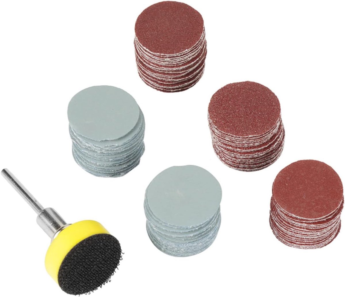 Schuurdiscs 25 mm - 100 stuks - 5 verschillende korrelgroottes - perfect voor polijsten - ShopVlot