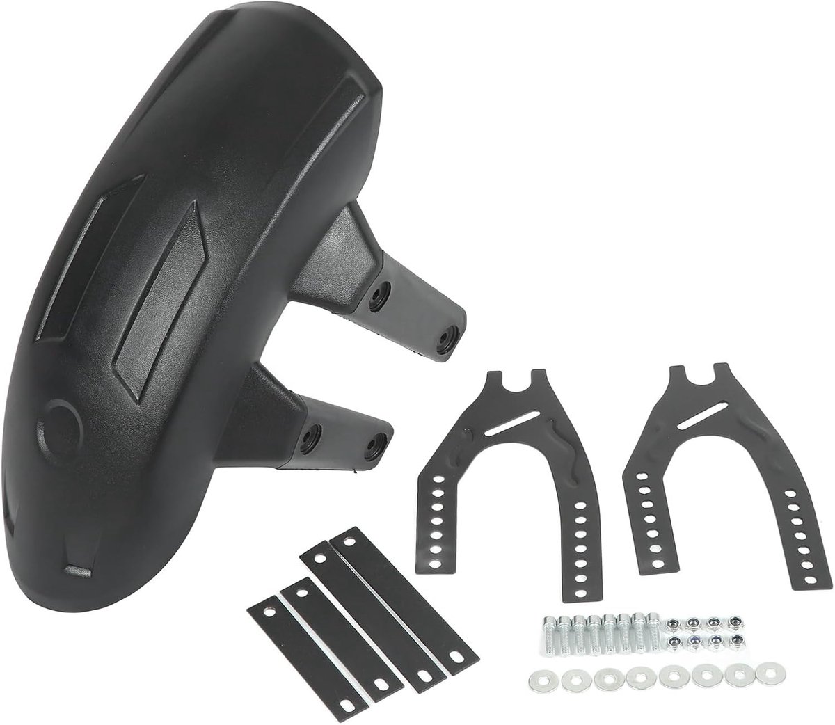 Motorcycle Mudguard, Motorcycle Rear Fender ABS Metal Black Tire Mudguard Universal for 12-18in Wheels Hub - ShopVlot