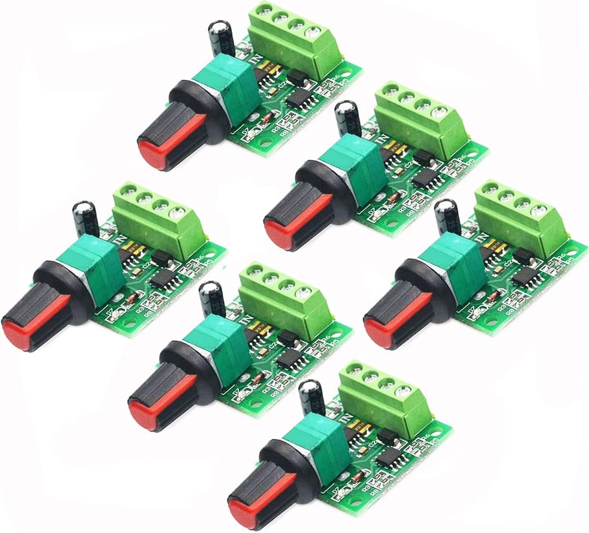 PWM motor snelheidsregelaar 1.8 V - 6 stukken - 2 A uitgangsvermogen - ideaal voor DC motoren - ShopVlot