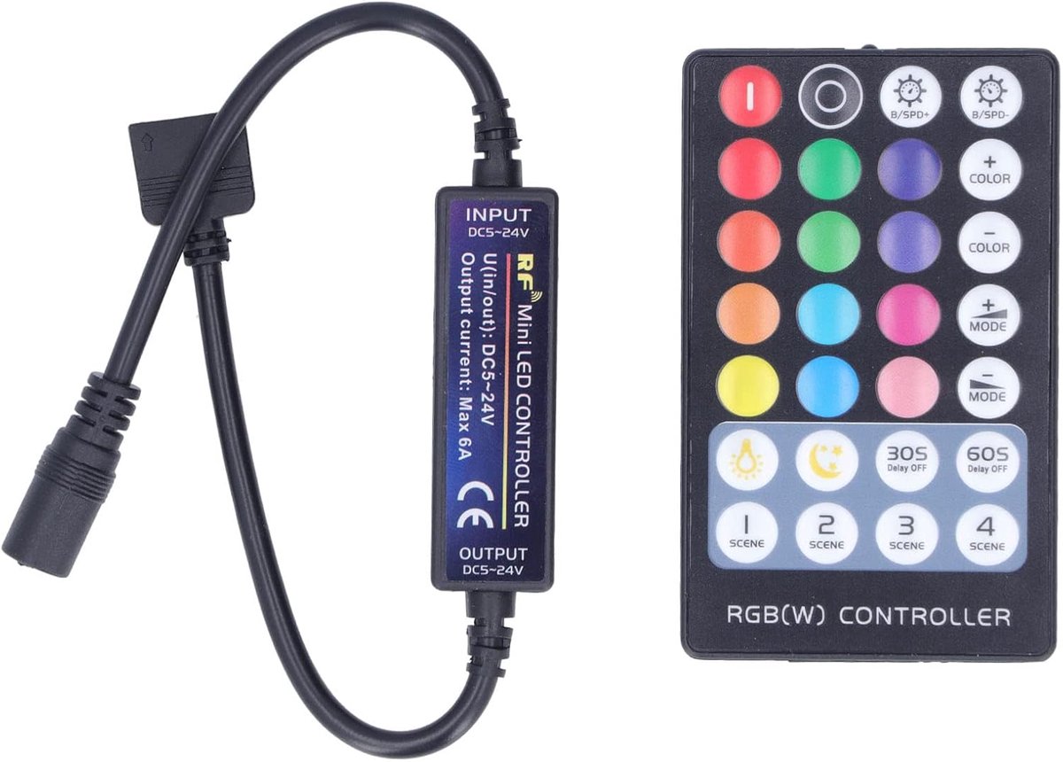 SnelShoppen - Mini RF RGBW LED Strip Controller met Volledig Aanraakscherm, USB Lampstrip Afstandsbediening, Perfect voor Feest, Tuin, Keuken en Meer