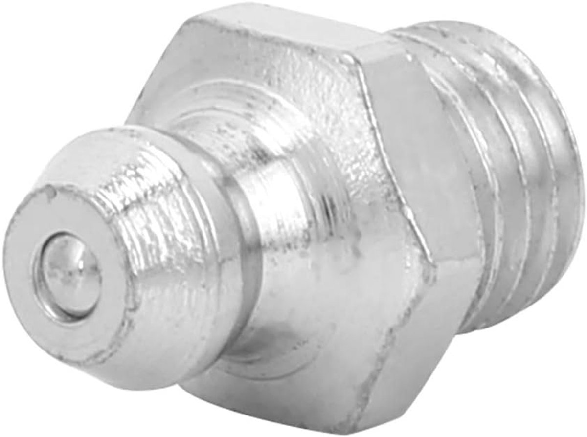 SnelShoppen - 10 Stuks M6M8 Metaal Vervangende Vet Spuitmond Nozzle Accessoires Vetpers Smering Nippel, Geschikt voor Auto en Industrie