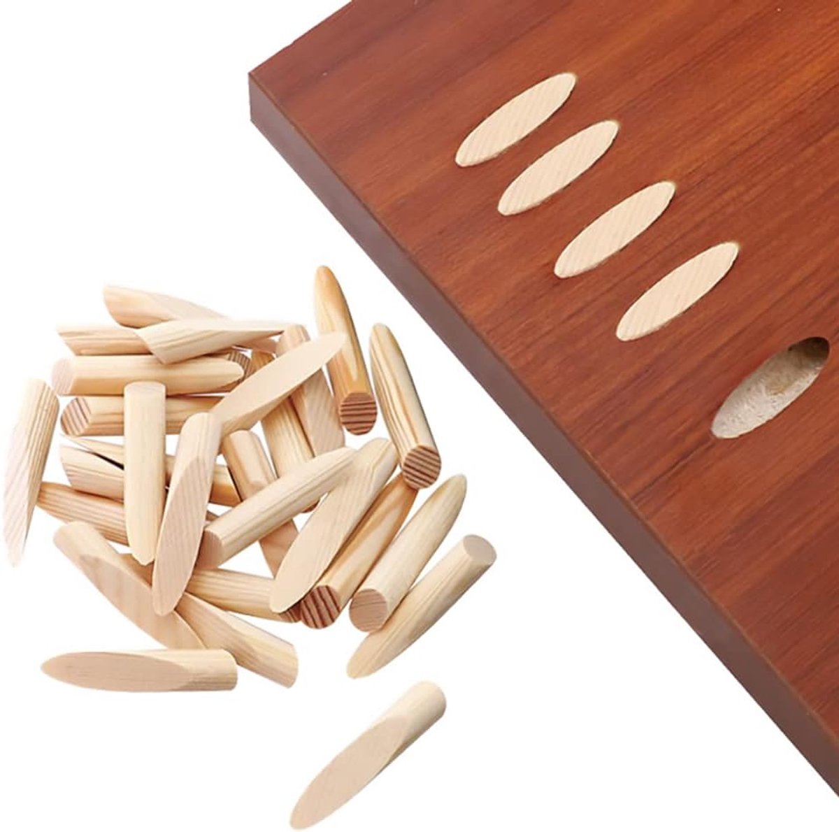 Houtdoppen 50 stuks - Vurenhout - Geschikt voor pocket holes - Ideaal voor houtbewerking - ShopVlot