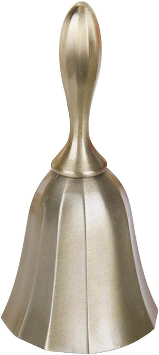 SnelShoppen - Handbel, Bel voor Bruiloft, Diner en Klaslokaal, Matte Bronzen Handbel van Hoogwaardige Zinklegering, 11.5 cm Hoog, Duidelijke Geluid