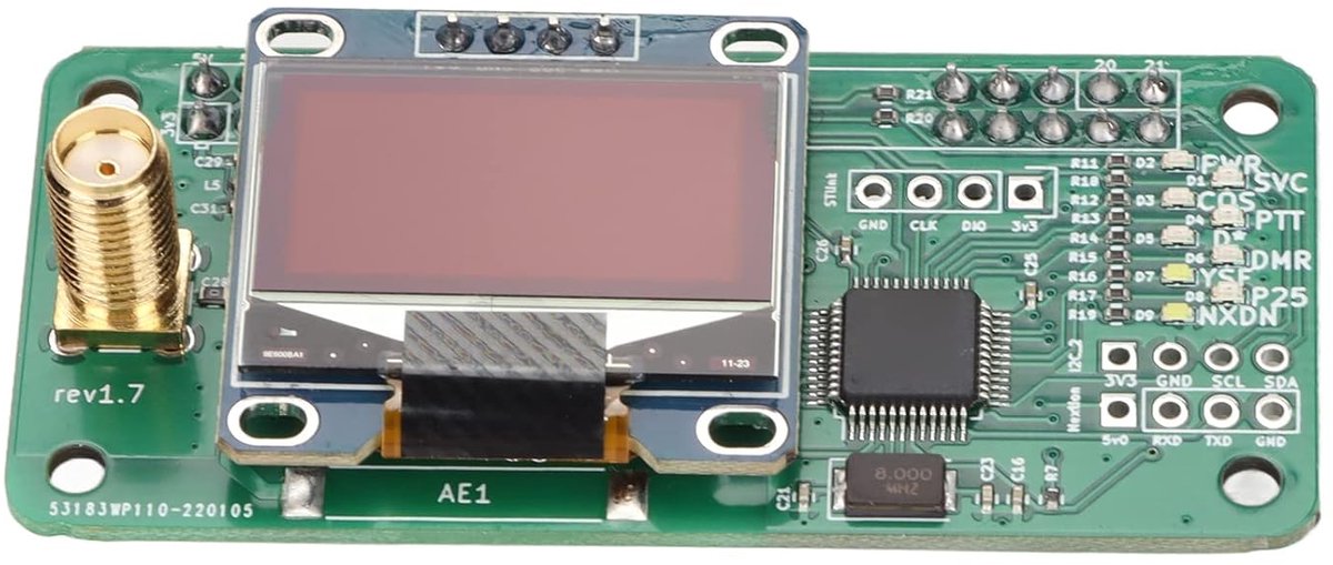 SnelShoppen - MMDVM Access Point Module met Voorgeïnstalleerde Firmware, 32-Bit ARM CPU, LED Display, UHF VHF Antenne voor Elektronische Apparaten, Vo
