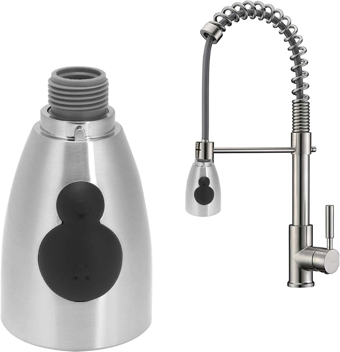 SnelShoppen - G1/2 Keuken Kraan Spraykop Vervanging, Uittrekbare Kraan Spraymond voor Keuken en Badkamer, Duurzaam en Corrosiebestendig ABS Materiaal