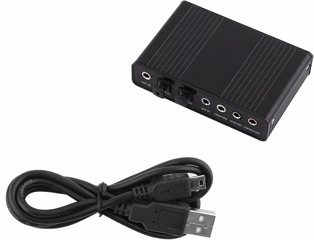 USB 5.1 Sound Card, 6 Channel Sound Card USB External Digital Optical SPDIF Audio Output Adapter for PC/Laptop - ShopVlot