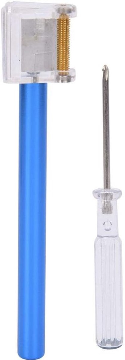 SnelShoppen - Leer Randverf Pen RVS Randverf Roller Handgereedschap Olie Pen Applicator Leer Gereedschap Blauw