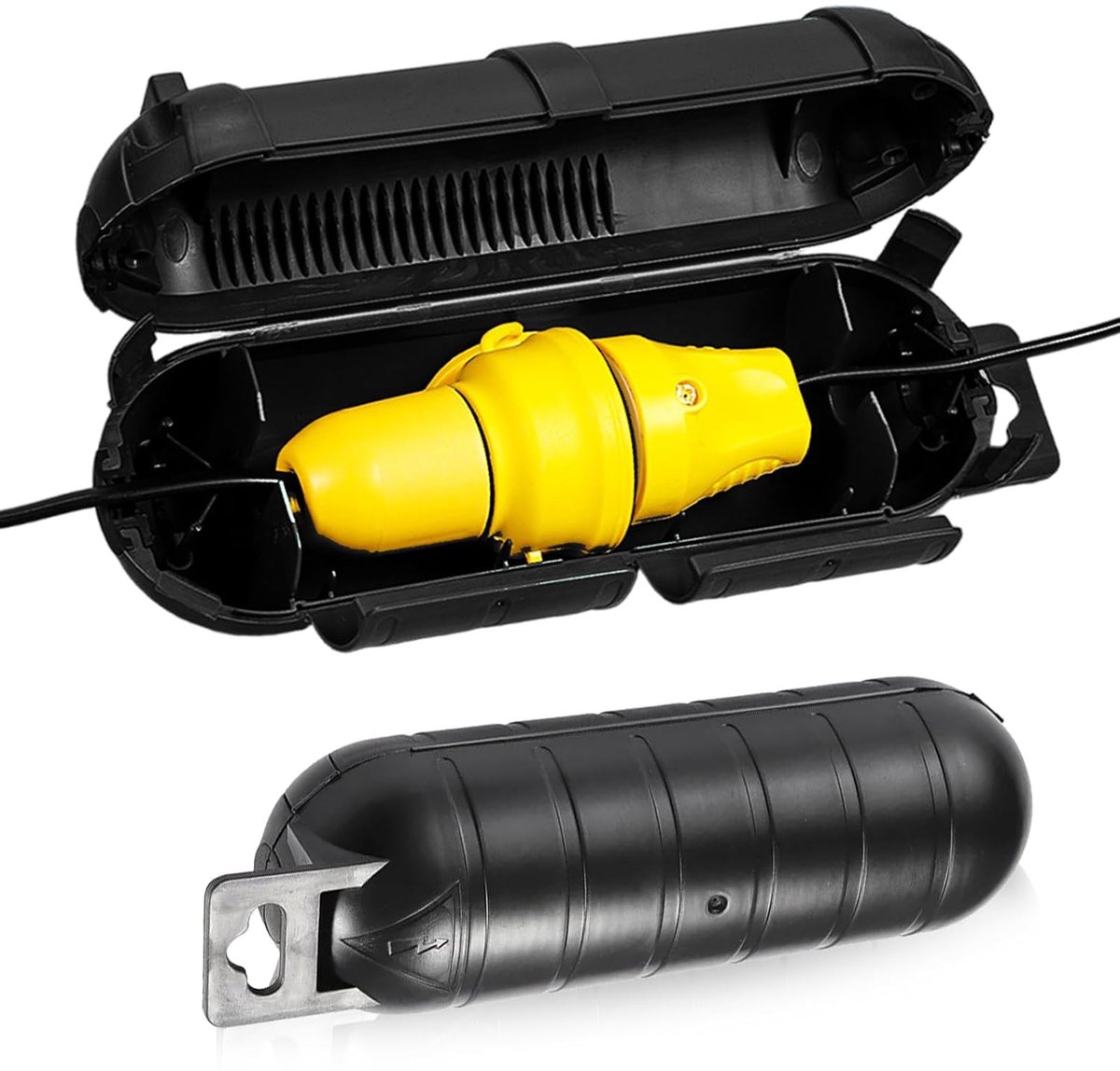 Kabeldoos set van 2 - IP44 waterdicht - 23 x 7,5 x 7 cm - beschermt kabels en verlengkabels - ShopVlot