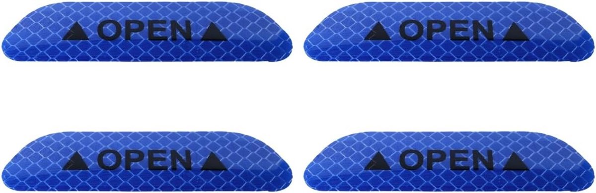 SnelShoppen - 4 Stuks Autodeur Open Waarschuwing Reflecterende Stickers - Verbeterde Nachtzichtbaarheid, Anti-Collision Beschermende Strips voor Auto,