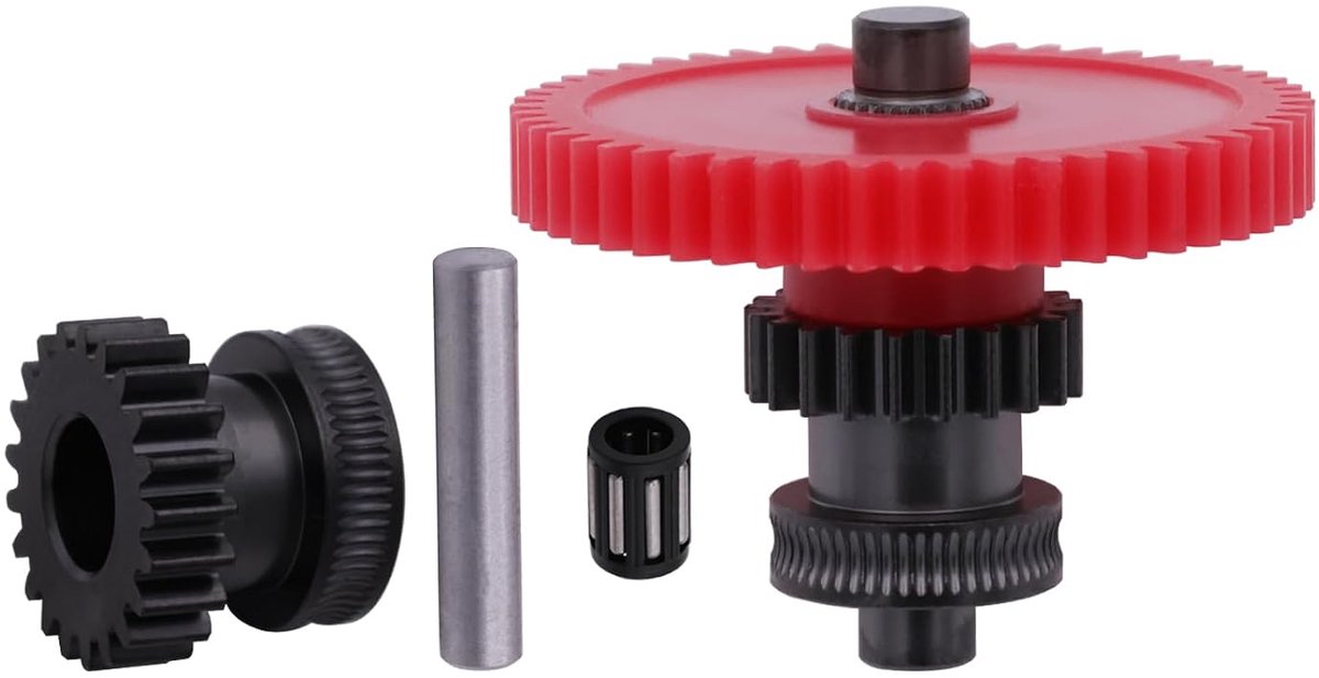 SnelShoppen - Hardened Steel Extruder Gear Kit voor 3D Printer, Dual Gear en POM Gear Set, Geschikt voor Neptune 4 Series, Tempered Steel met DLC Nano