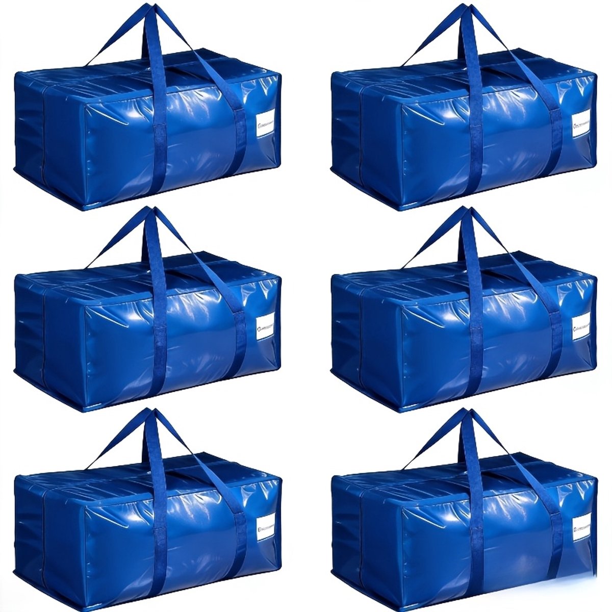 Reisgemak Verhuis- en Opbergtassen - 90L - Set van 6 - Blauw