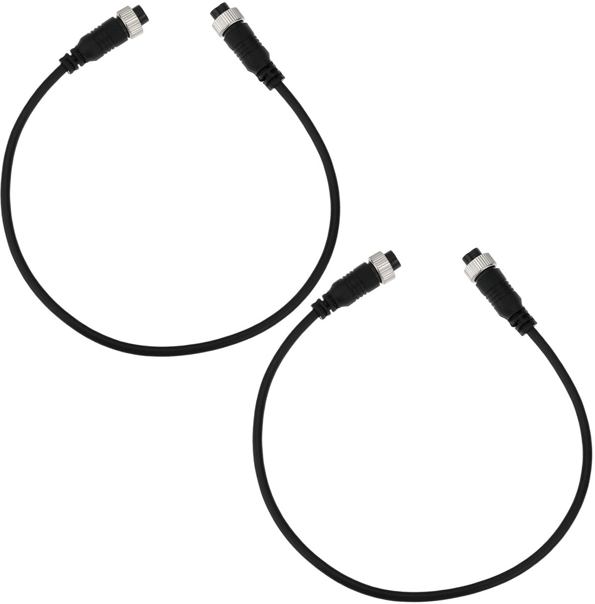 SnelShoppen - 2 Stuks 4-Pin Vrouwelijke naar Vrouwelijke Luchtvaart Verlengkabel 40cm Connector voor Auto Bus Vrachtwagen Achteruitrij CCTV Camera Bev