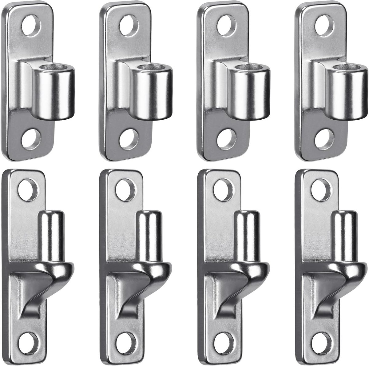 Dolibest Gate Hinge, 4pcs hook on plate 16mm pin hanger with eye hinge wall mount gate hinges stainless steel garden - ShopVlot