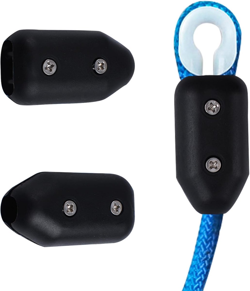 SnelShoppen - INCREWAY Touw Clips, 4 Stuks Herbruikbare Touw Klemmen, Kunststof Touw Verbindingsklem, Geschikt voor 7-8mm Nylon Touw of Gevlochten Tou