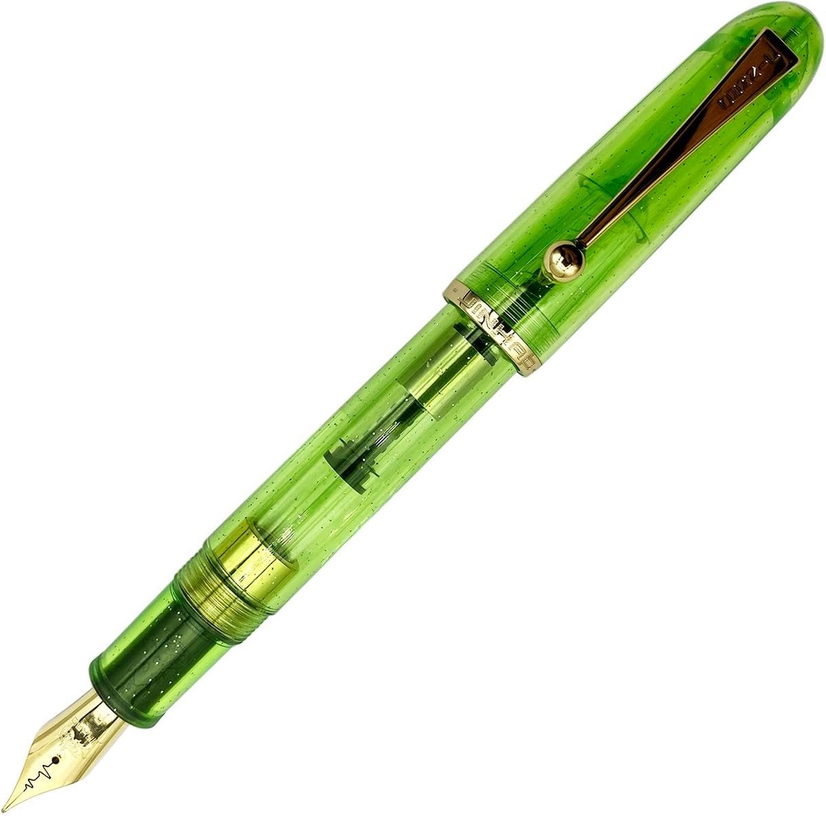 SnelShoppen - Acryl Vulpen met Hartslagpunt 0.7mm, Transparant Groen, Lichtgewicht, Inktconverter, Perfect voor Schrijven, Creativiteit en Cadeaus