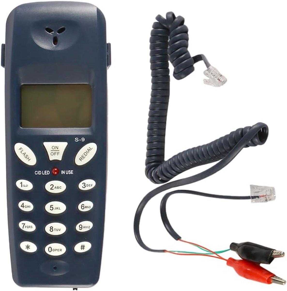 SnelShoppen - Telefoon met Caller ID Functie - Huishoudtelefoon met 16-cijferige LCD Scherm, Verstelbare Helderheid, Opslag voor 57 Telefoonnummers -