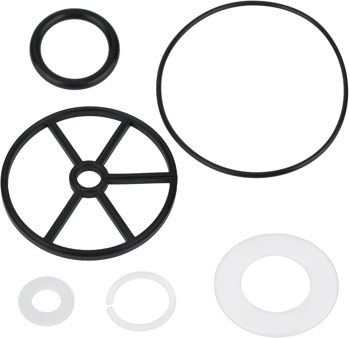 SnelShoppen - 6Delige Zwembad Filter Spin Pakking Set, Rubber O-Ringen voor Hayward Vari-Flo Ventielen, Hoogwaardige Gaskets voor Zwembadonderhoud