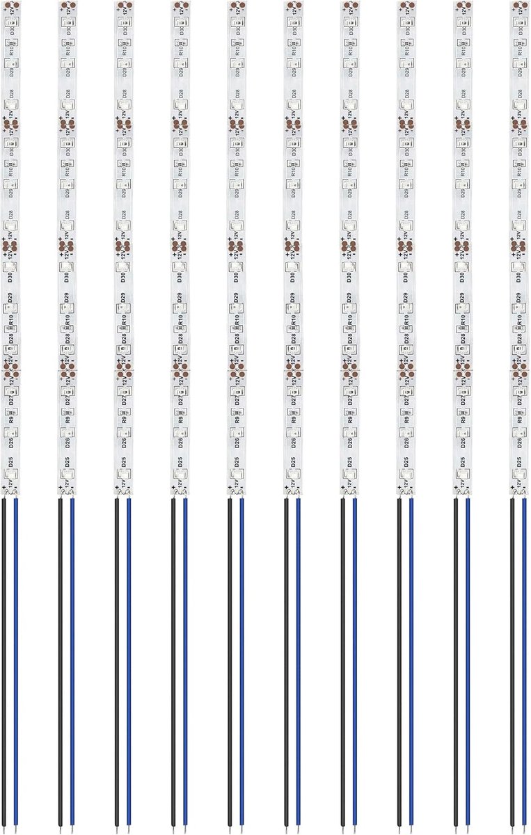 SMD LED strips 200 mm - blauw 2835 - 10 stuks - helder en flikkervrij licht - ShopVlot