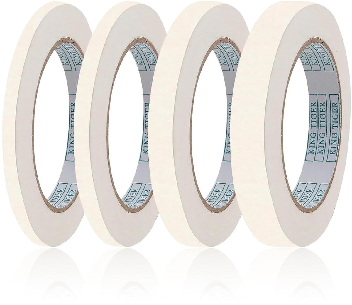Maskingtape 50m - Crepe tape wit - 5-15mm breed - Ideaal voor schilderwerk - ShopVlot