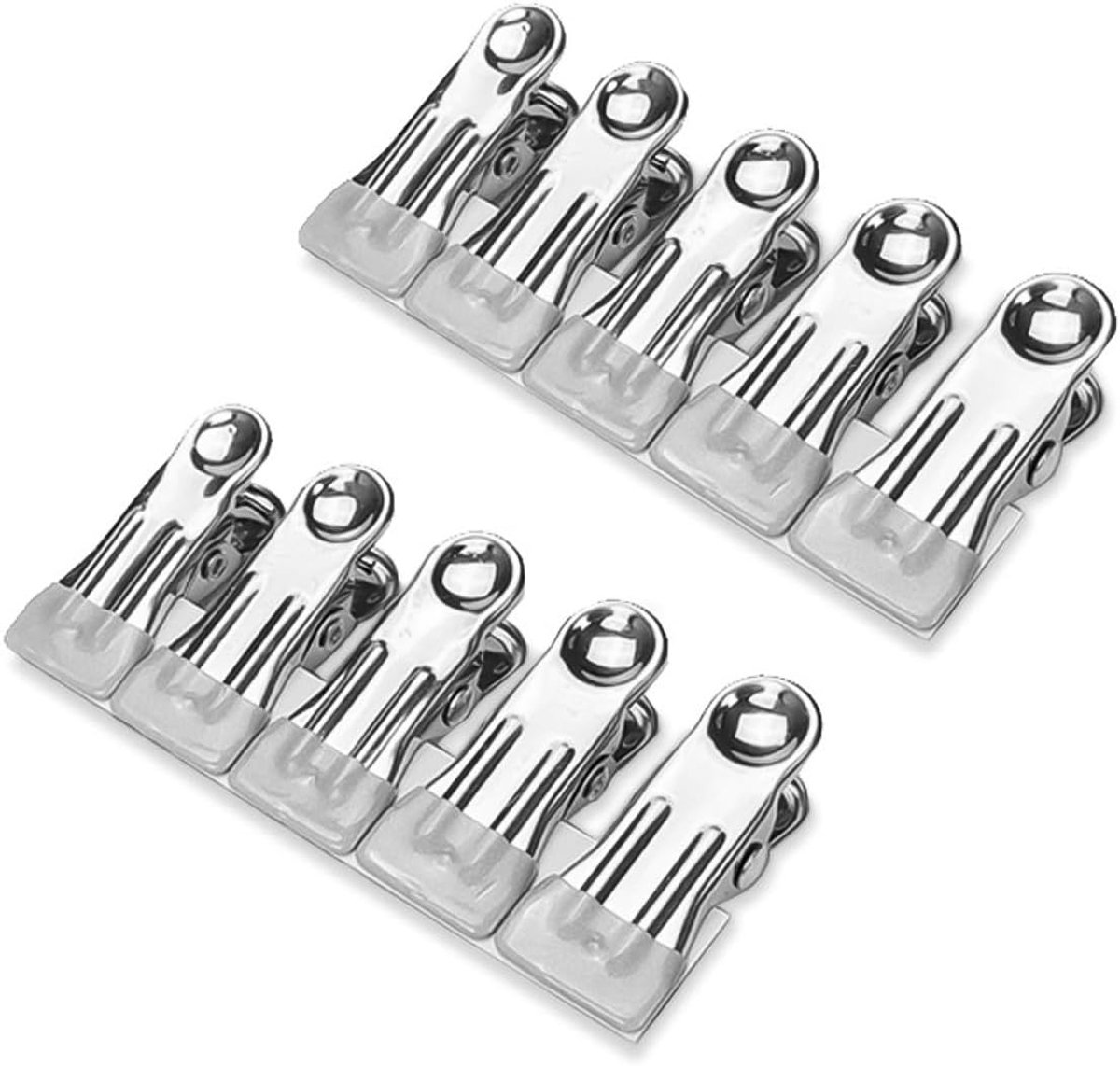 SnelShoppen - 10 Stuks RVS Wasknijpers Multi-Functionele Antislip Metalen Clips voor Wasgoed, Sokken, Schoenen, Handdoeken, Voedsel Sluiting, Foto Pre