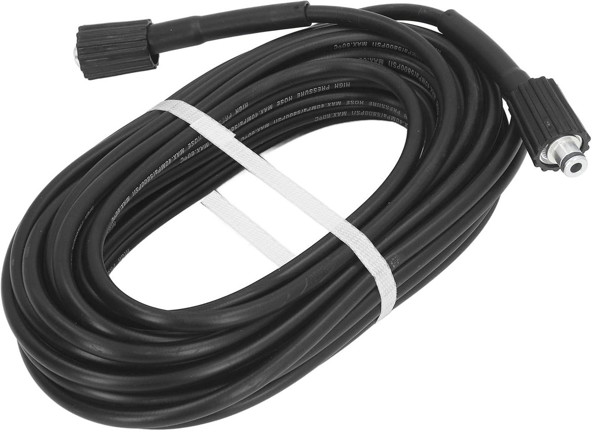 SnelShoppen - Hoge Druk Reiniger Slang 15m met M22 14mm Standaard Aansluiting, Super Flexibele Rubber Slang voor Thuis en Commercieel Gebruik