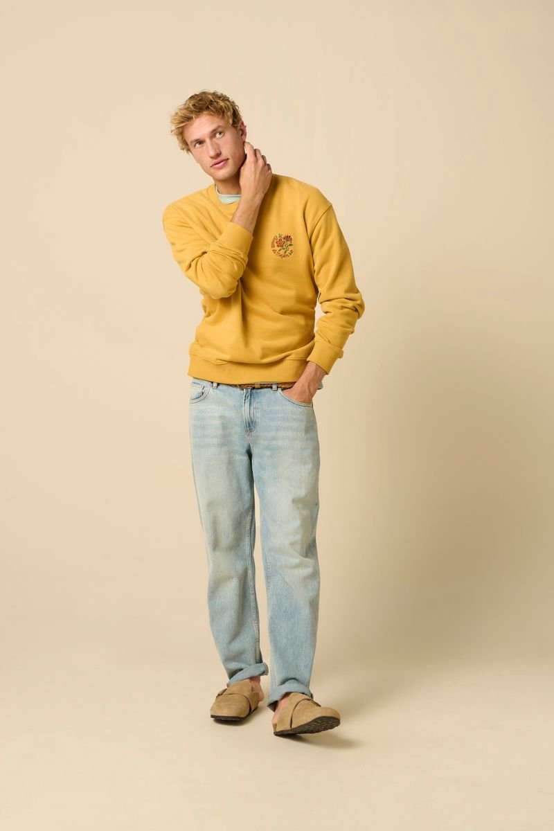 Sissy-Boy - Donkergele sweater met embroidery