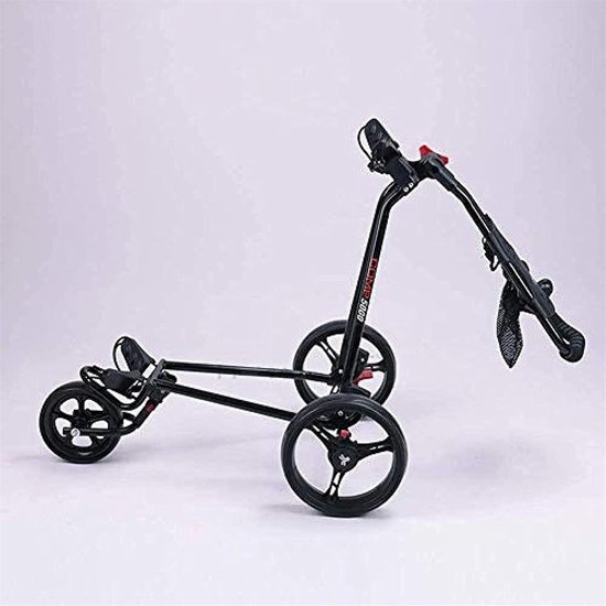 Golf Push Cart - Golftrolley Handkar - Golfen Op De Baan - Opvouwbaar In Eén Seconde - 162 cm - Zwart — afbeelding 2