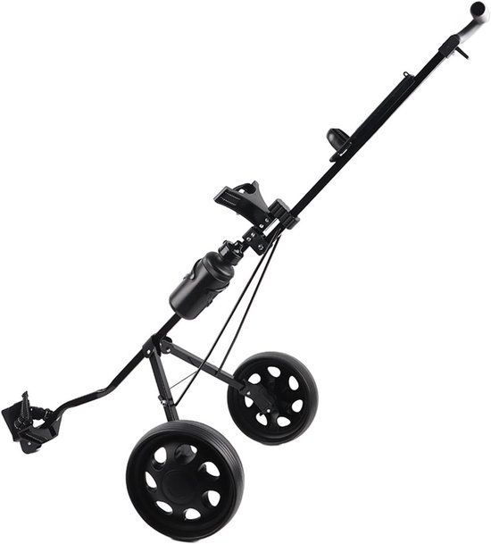 Golftrolley Opvouwbaar - Golfkar Lichtgewicht - Golfen Ondersteunen - Afneembare Wielen - 86 x 24 x 23 cm - Zwart — afbeelding 4