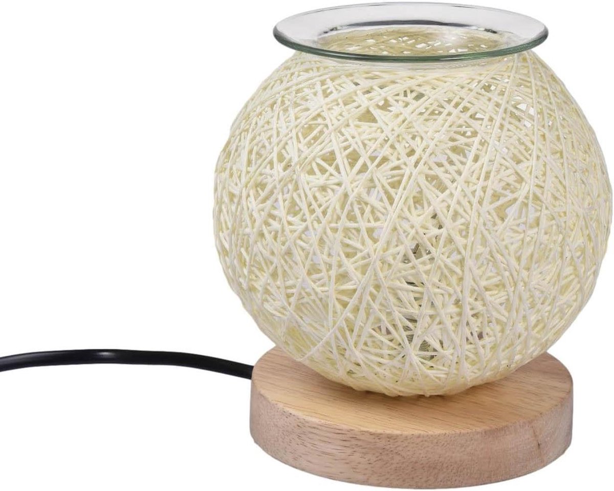 Elektrische Waxverwarmer - Geurbrander Was smelter - Geur verspreiden - Instelbare lichtregeling - 247 x 213 x 18 cm - Wit