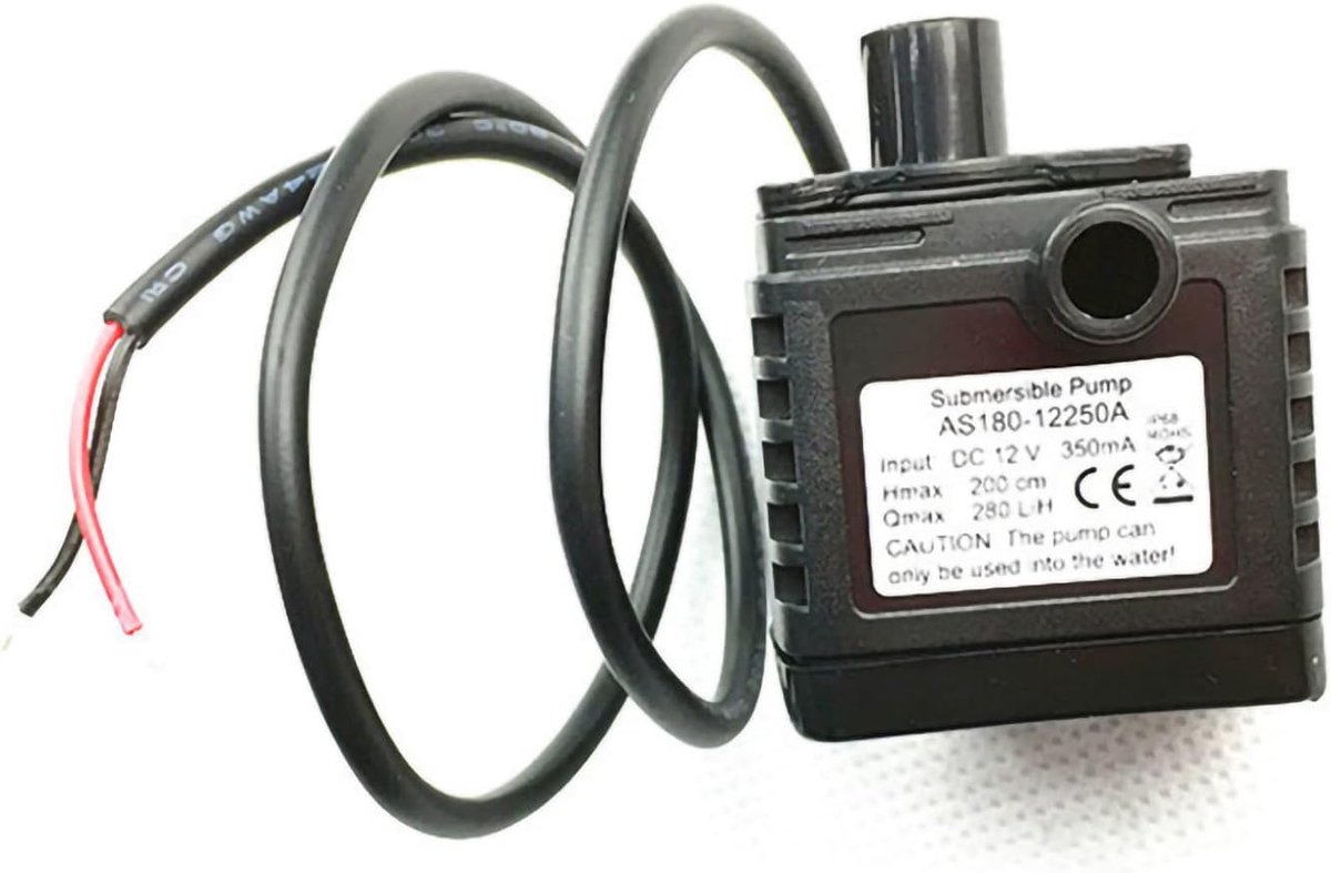 SnelShoppen - Submersibele Pomp DC 12V Mini Waterpomp voor Aquarium, Laag Geluid, Brushless, Hoogwaardige Kunststof, Efficiënte Watercirculatie