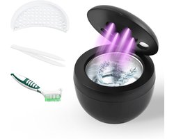 Ultrasone Reiniger - Tandheelkundige Pod - Orale Hygiëne - Met UV Lamp - 200ml Tank - Zwart