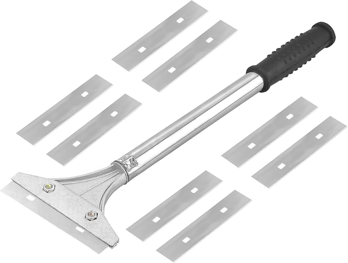 SnelShoppen - Wallpaper Verwijderaar met 10 Blades, Muurschraper met Rubber Handgreep, Verf Schraper voor Verwijderen van Behang, Vloertegels en Stick