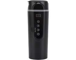Draagbare Autoketel - Verwarmde Beker Auto - Warme Dranken Onderweg - Slimme Temperatuurregeling - 500ML - Zwart