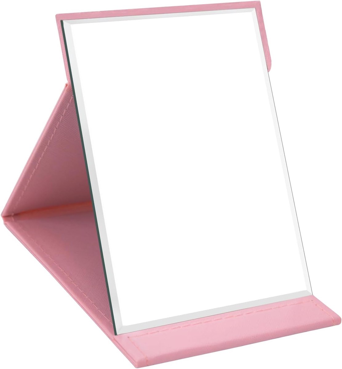 Klapspiegel Draagbare 16x12cm - PU-lederen hoes - Inklapbare spiegel - Ideaal voor make-up - ShopVlot