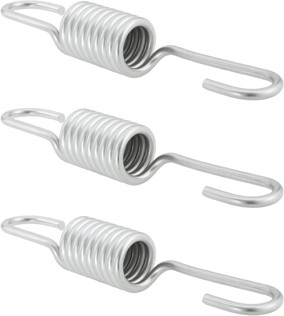 SnelShoppen - 3 Stuks Hoofdsteunveren 145x25x4mm Voor MZ ES TS ETZ ETS - Gegalvaniseerd Staal, Corrosiebestendig, Duurzaam