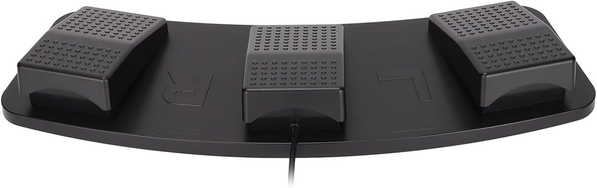 SnelShoppen - Keenso Hooggevoelige USB Drievoudig Voetpedaal voor Foto Booth, Zoom, Transcriptie, Personaliseerbare Instellingen, Duurzaam ABS Materia