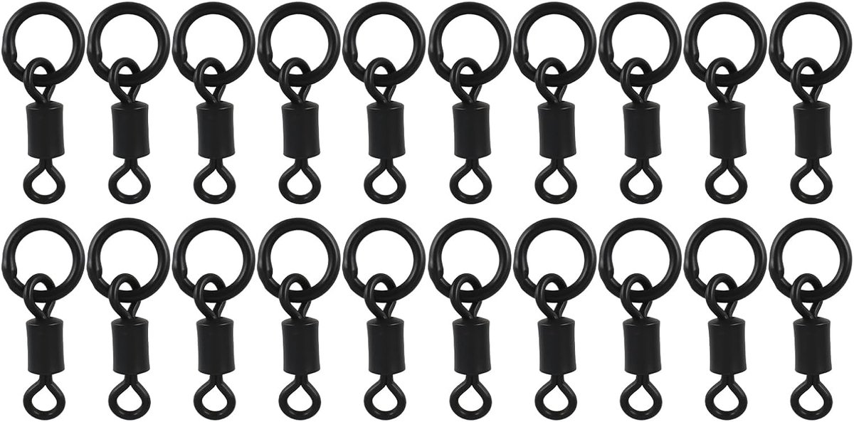 SnelShoppen - 20 Stuks Draaiende Snelle Verander Connector Figuur Acht Ring Connector voor Karpervissen, Stevige Verbinding, 16mm, Geschikt voor Ondie