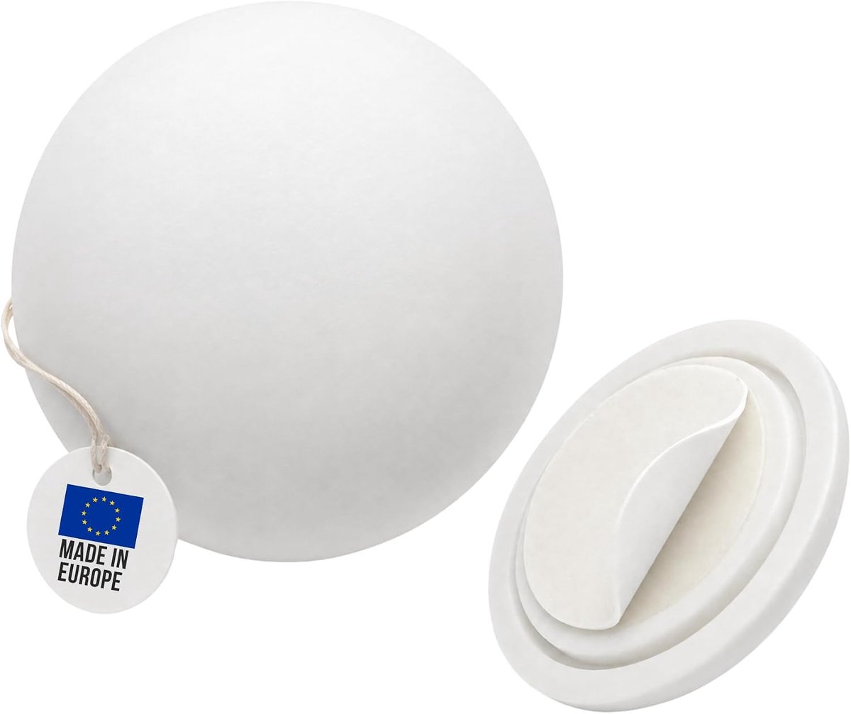 SnelShoppen - Deurstopper wit Ø40mm - zelfklevend muurbuffer (4-pack) - hoogwaardige kunststof - schokabsorberend - ideaal voor thuisgebruik - bescher